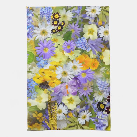 Frühlingsblumen Küchenhandtuch Geschirrtuch (Vertikal)