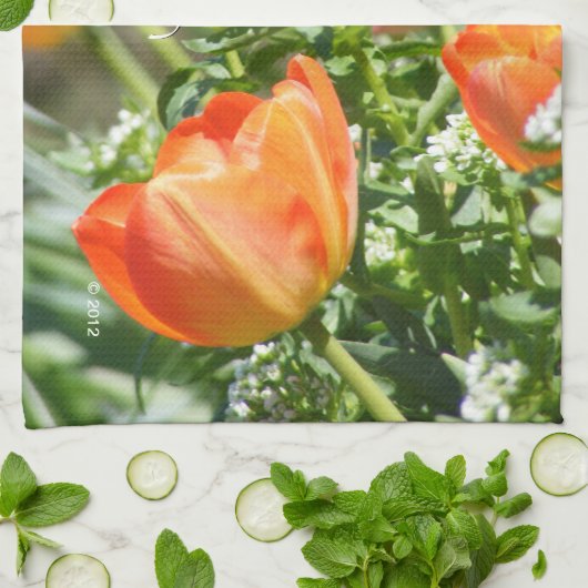 Frühlingsblumen Küchentuch (Gefaltet)