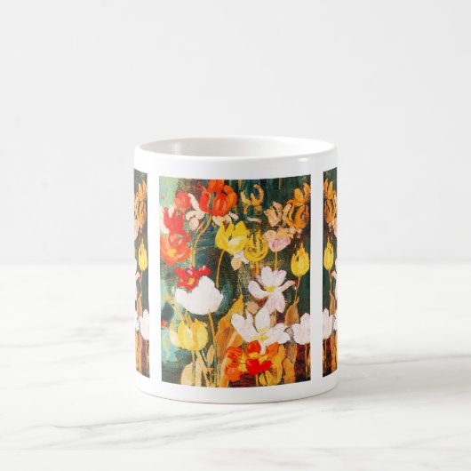 Frühlingsblumen Kunst Ostern Geschenk Kaffeetasse (Mittel)