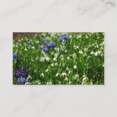 Frühlingsblumen-Landschaft am Hang Visitenkarte (Rückseite)