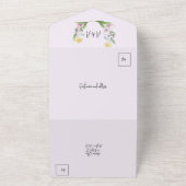 Frühlingsblumen Lavender Daffodils Crocus All In One Einladung (Außenbereich)