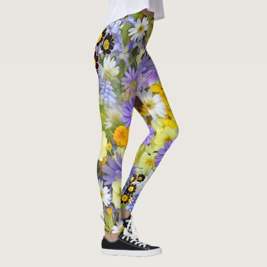 Frühlingsblumen Leggings (Rechts)