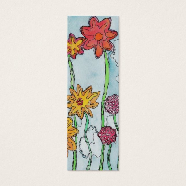 Frühlingsblumen Lesezeichen (Vorderseite)