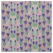 Frühlingsblumen, Lila Crocus Illustration