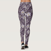 Frühlingsblumen Lila Legierung Leggings (Rückseite)