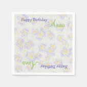 Frühlingsblumen (lila) serviette (Vorderseite)