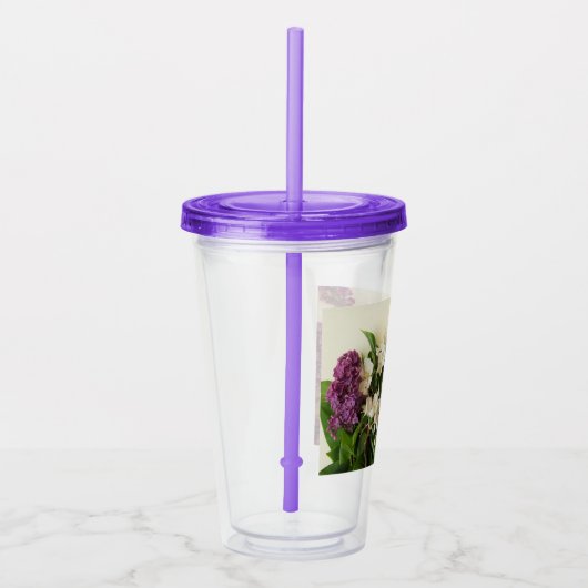 Frühlingsblumen Lilac Acrylic Tumbler Acryltrinkbecher (Rechts)