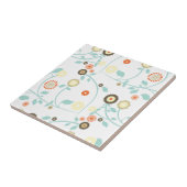 Frühlingsblumen Mädchen-Mod chic florales Muster Fliese (Seite)