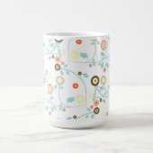 Frühlingsblumen Mädchen-Mod chic florales Muster Kaffeetasse (Mittel)
