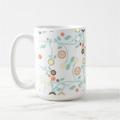 Frühlingsblumen Mädchen-Mod chic florales Muster Kaffeetasse (Links)
