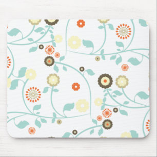 Frühlingsblumen Mädchen-Mod chic florales Muster Mousepad
