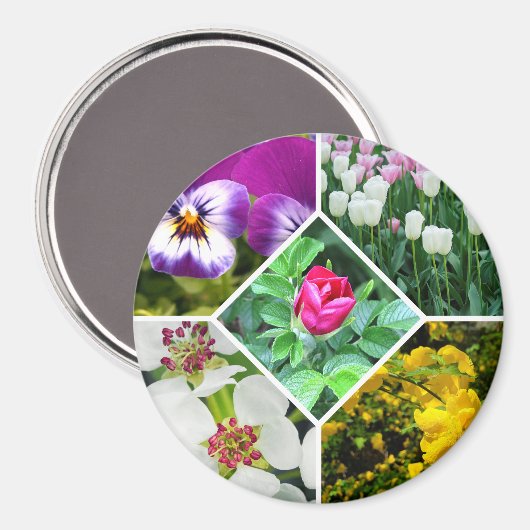 Frühlingsblumen Magnet (Vorderseite/Rückseite)