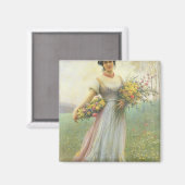 Frühlingsblumen Magnet (Vorderseite/Rückseite)