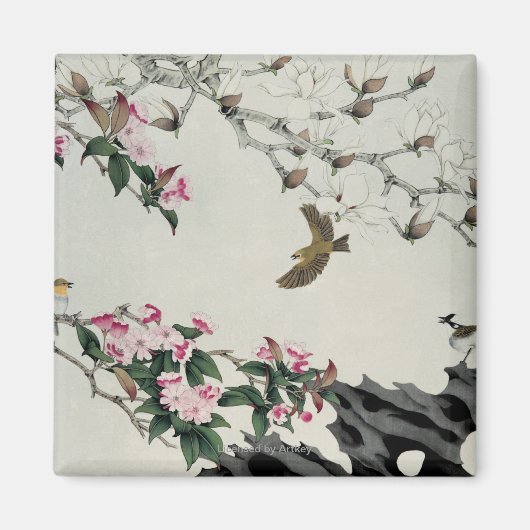 Frühlingsblumen Magnet (Vorne)