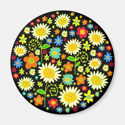 Frühlingsblumen Magnet (Vorne)