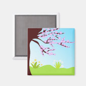 Frühlingsblumen - Magnet (Vorderseite/Rückseite)