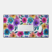 Frühlingsblumen mit farbenfrohen Blumenmuster Schreibtischunterlage (Tastatur & Maus)