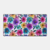 Frühlingsblumen mit farbenfrohen Blumenmuster Schreibtischunterlage (Vorderseite)