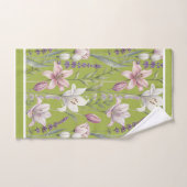 Frühlingsblumen mit Wiesen-Grün-Hintergrund Badhandtuch Set (Handtuch)