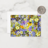Frühlingsblumen Mitteilungskarte (Vorderseite/Rückseite Beispiel)