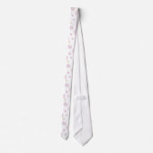 Frühlingsblumen Muster Aquarell Krawatte (Rückseite)