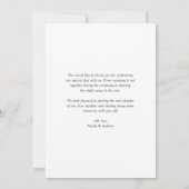 Frühlingsblumen Muster Botanisches Foto Hochzeit Dankeskarte (Rückseite)