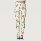 Frühlingsblumen Muster Leggings (Vorderseite)