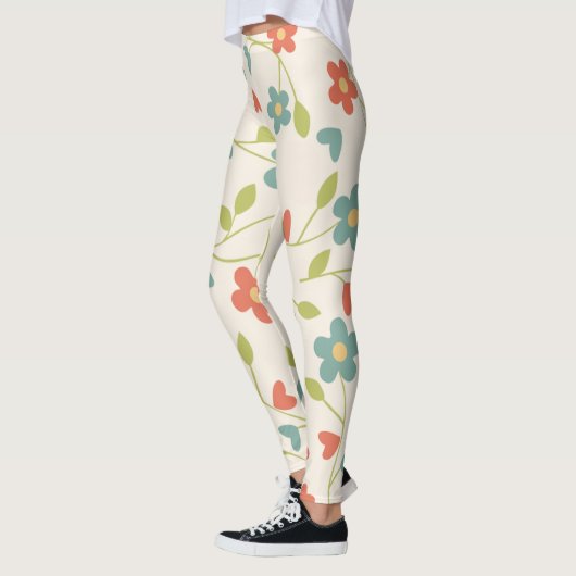 Frühlingsblumen Muster Leggings (Links)