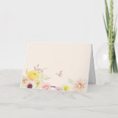 Frühlingsblumen Mutter Klapp Grußkarte Karte (Rückseite)