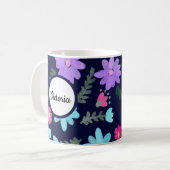 Frühlingsblumen-Mutter-Name Kaffeetasse (Vorderseite Links)