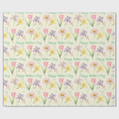 Frühlingsblumen Muttertag Geschenkpapier (Flach)