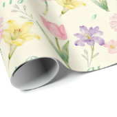 Frühlingsblumen Muttertag Geschenkpapier (Rolleneckpunkt)