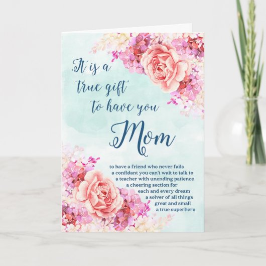 Frühlingsblumen Muttertagskarte Karte (Vorderseite)