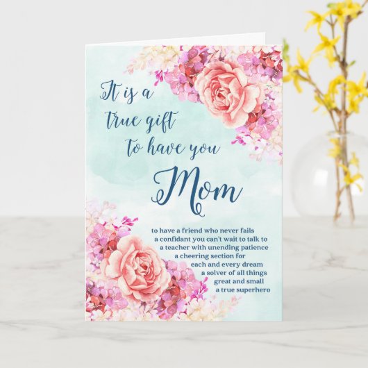 Frühlingsblumen Muttertagskarte Karte (Gelbe Blume)