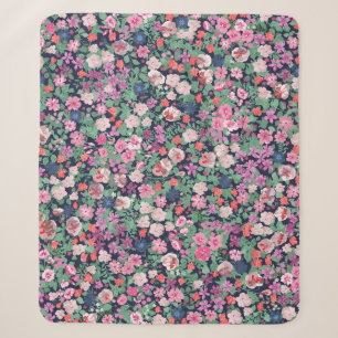Frühlingsblumen: nahtlose Pflanze drucken. Sherpadecke
