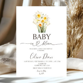 Frühlingsblumen-Narzissen-Baby in Blüte Einladung