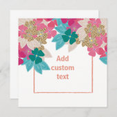 Frühlingsblumen niedlich mädchenhaft modern einladung (Vorne/Hinten)