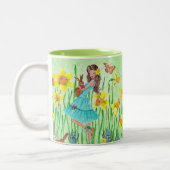 Frühlingsblumen Niedliche Hübsche Tasse (Links)