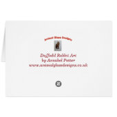 Frühlingsblumen Niedliches Kaninchen (Rückseite Horizontal)