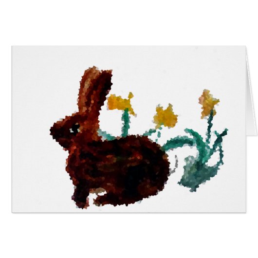 Frühlingsblumen Niedliches Kaninchen (Vorderseite (Horizontal))