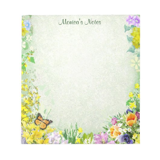 Frühlingsblumen Notizblock (Vorderseite)