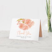 Frühlingsblumen orange Kunst Hochzeit danke Karten (Vorderseite)