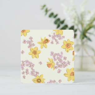 Frühlingsblumen Osterglocke Feiertagskarte