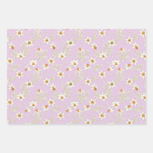 Frühlingsblumen Osterglocke Geschenkpapier Set (Vorderseite 2)