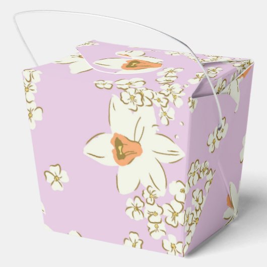 Frühlingsblumen Osterglocke Geschenkschachtel (Rückseite)