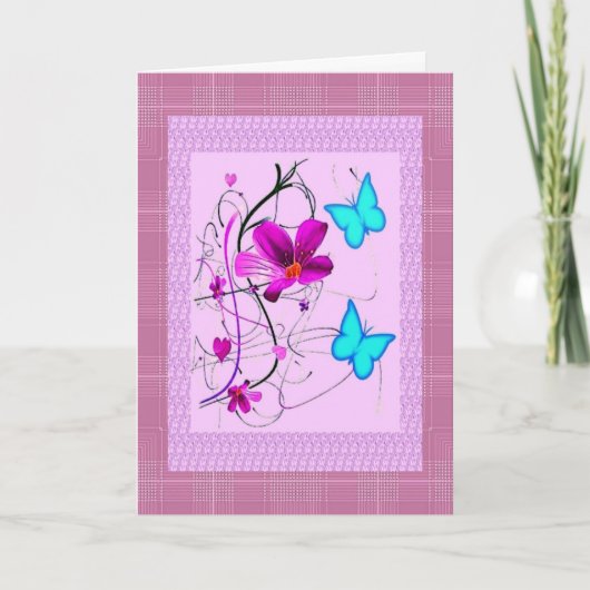 Frühlingsblumen - Osterkarte Feiertagskarte (Vorderseite)