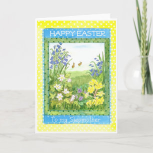 Frühlingsblumen Osterkarte für eine Stepmutter Feiertagskarte