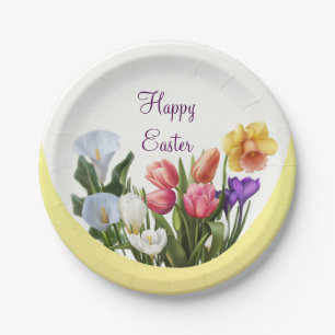 Frühlingsblumen Ostern Frühlingsblumen Elegant Pappteller