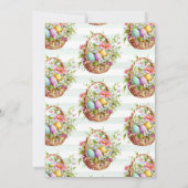 Frühlingsblumen Ostern Korb Geburtstag Einladung (Rückseite)