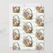 Frühlingsblumen Ostern Korb Geburtstag Einladung (Rückseite)
